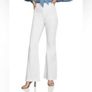 BCBG Maxazria High Flared Jeans in Optic White